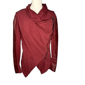 Blank NYC Moto Style Faux Leather Wrap Jacket NWT Size XS